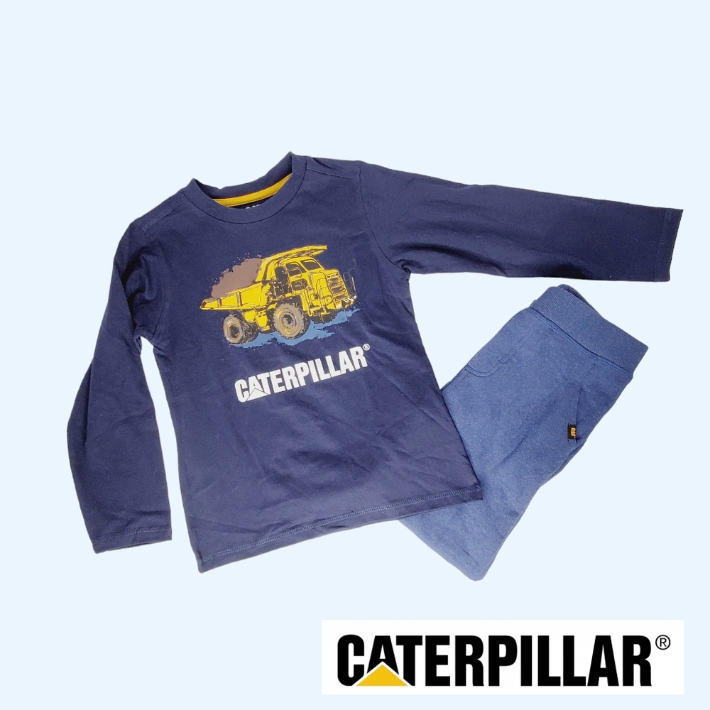 Caterpillar 2 Piece Set Boys Long Sleeve Shirt and Sweat Pants